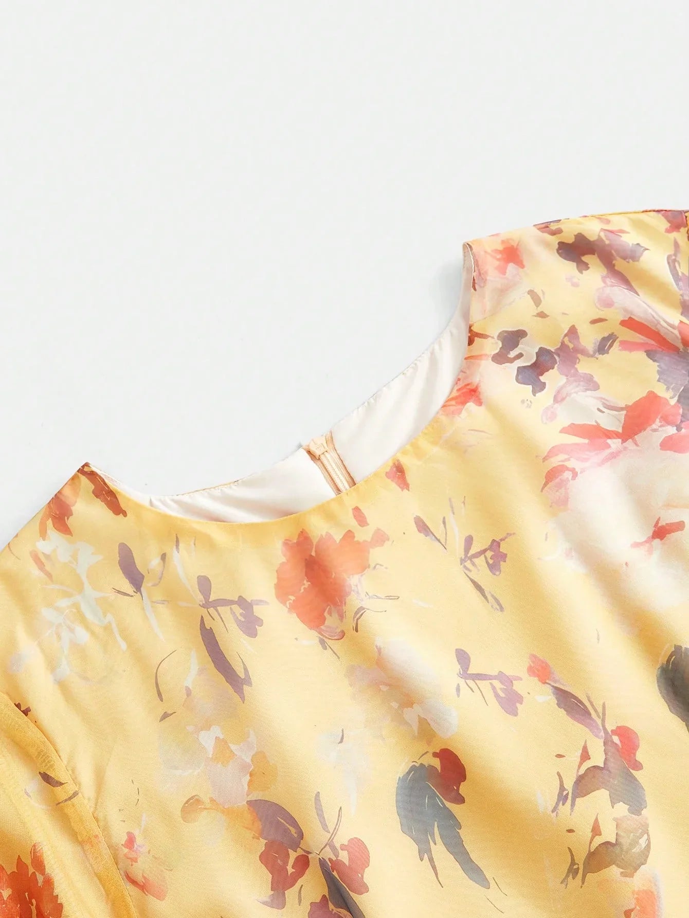Womens Floral Print Vacation Style Long Sleeve Dress Elegant And Fashionable