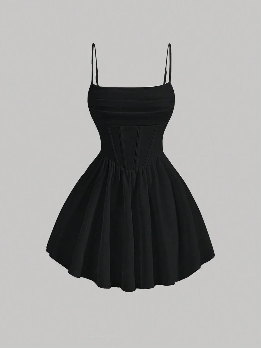 Womens Pleated Waist Cami DressSummer DressesSun Dress Spring Clothes