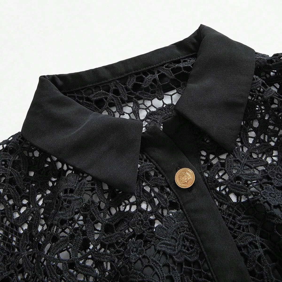 Womens SpringAutumn Long Sleeve Elegant French Lace Waist Slim Dress