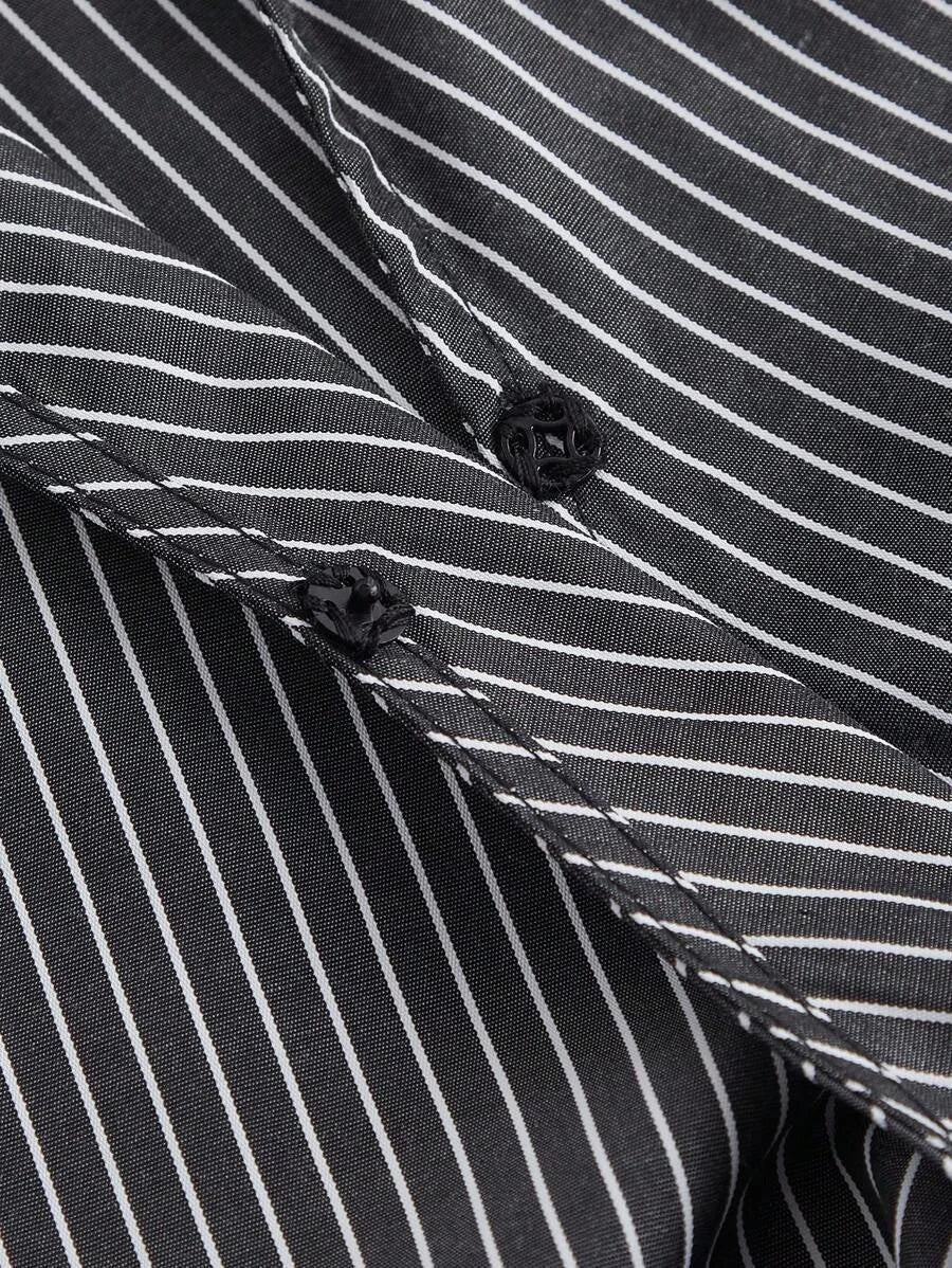 Womens Striped Print Long Sleeve ShirtLong Sleeve Women BlousesStriped Long Sleeve