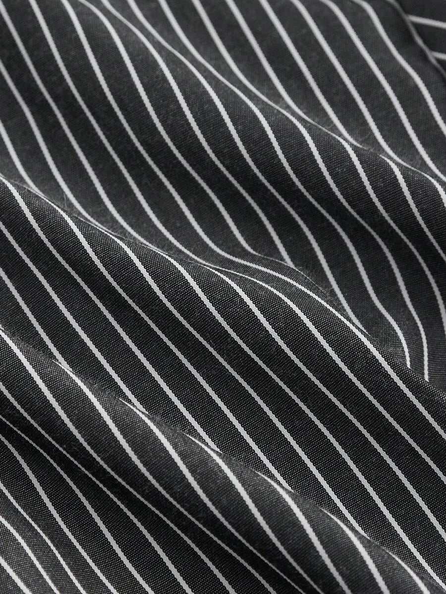 Womens Striped Print Long Sleeve ShirtLong Sleeve Women BlousesStriped Long Sleeve