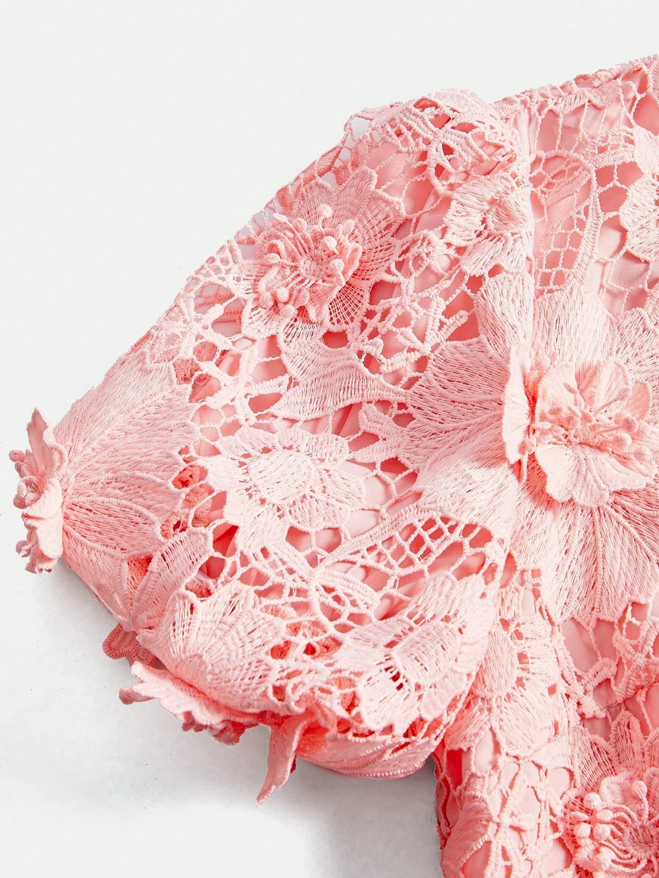 Womens Summer New Arrival Party amp Fashion 3D Floral Lace Dress