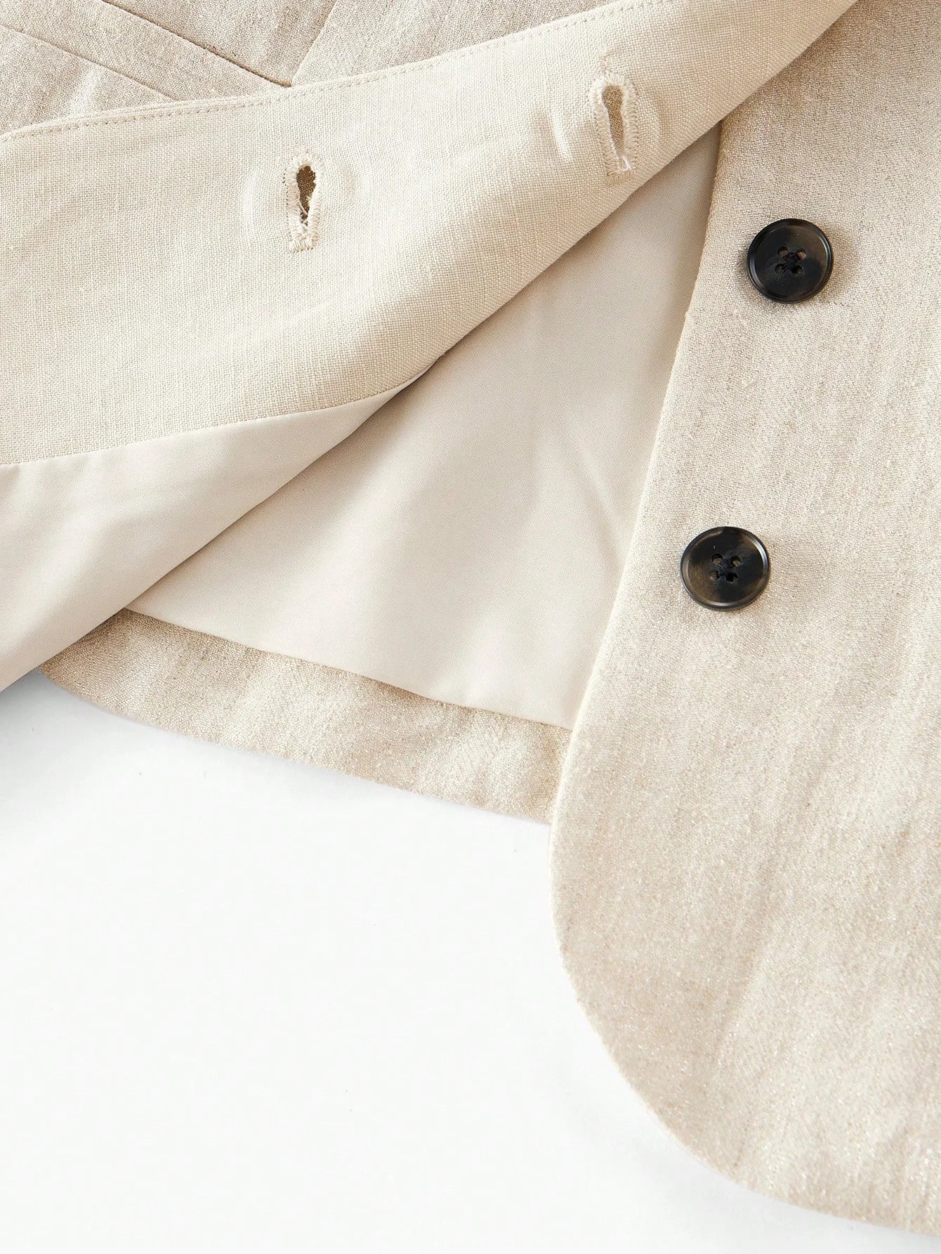 X PRISCILA amp JIMENA MOTF PREMIUM LINEN SINGLE BREASTED WAISTCOAT