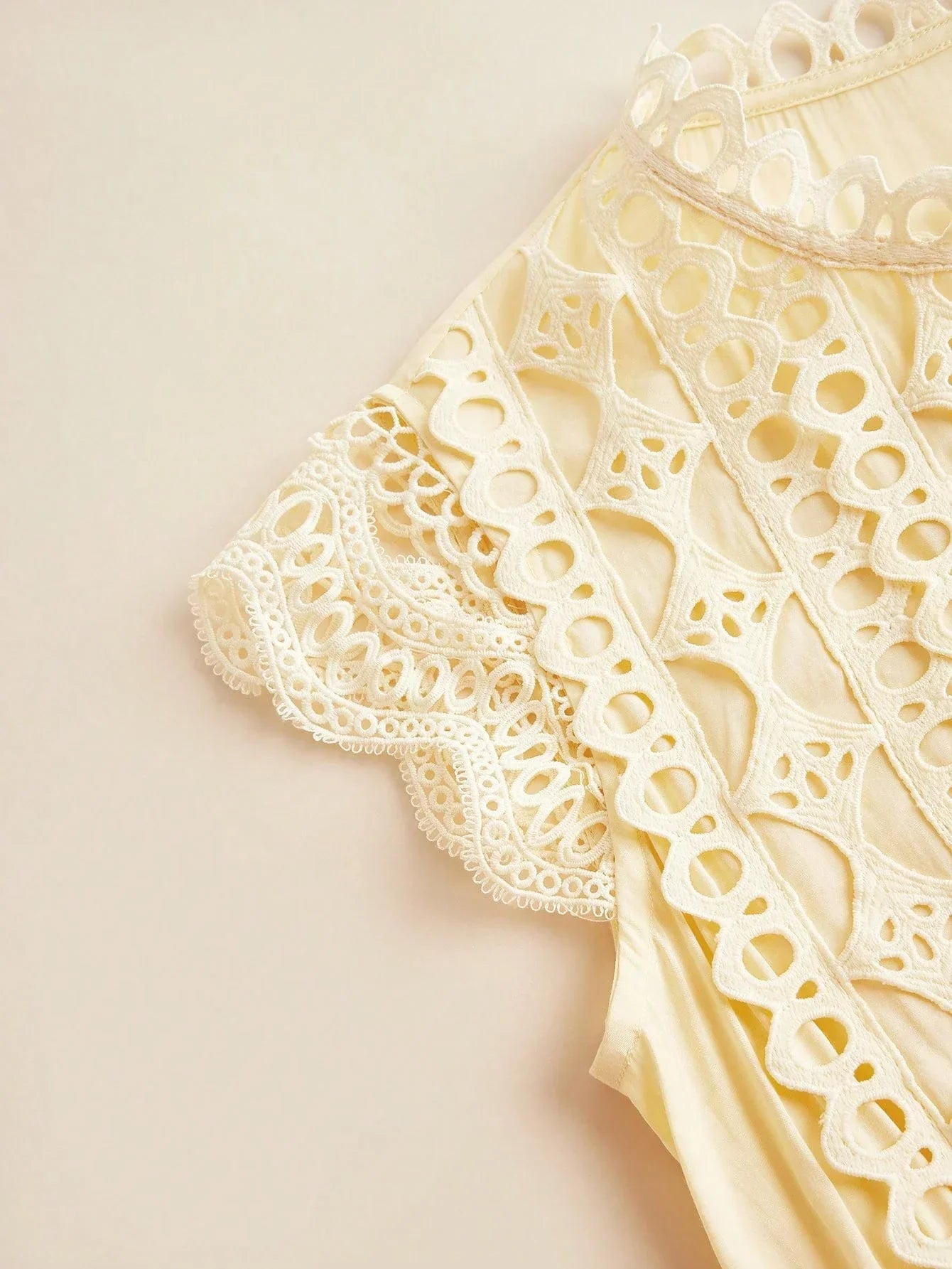 Yellow Elegant Waist Ruffle Splice Cap Sleeve Dress For Women Casual For Summer Beach Holiday