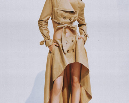 Women Trench Coat in Brown