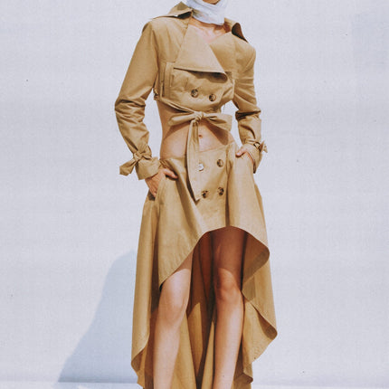 Women Trench Coat in Brown