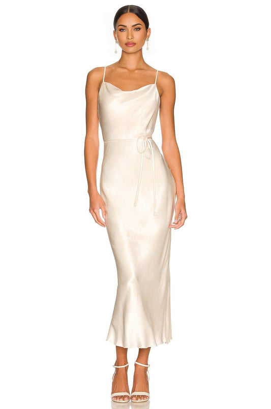 La Lune Bias Cowl Midi Dress Shona Joy