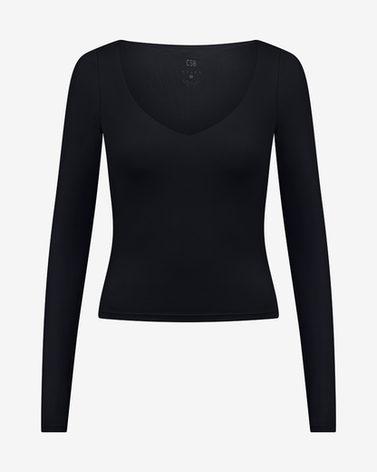Form alina long sleeve top black