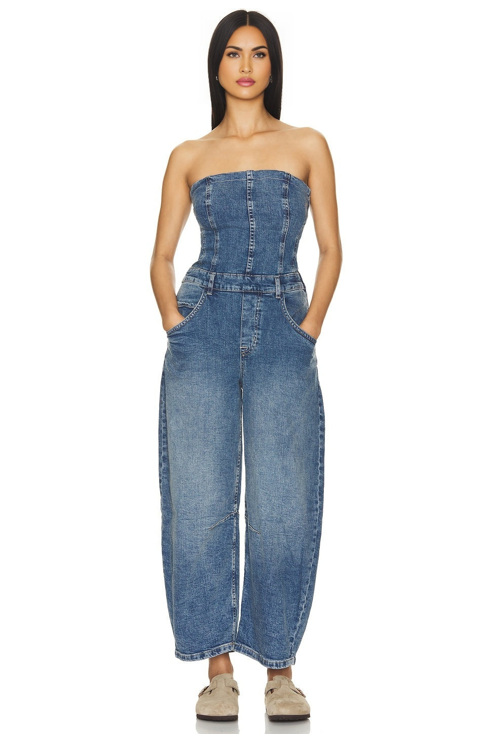 x We The Free Je Suis Pret Barrel Jumpsuit Free People
