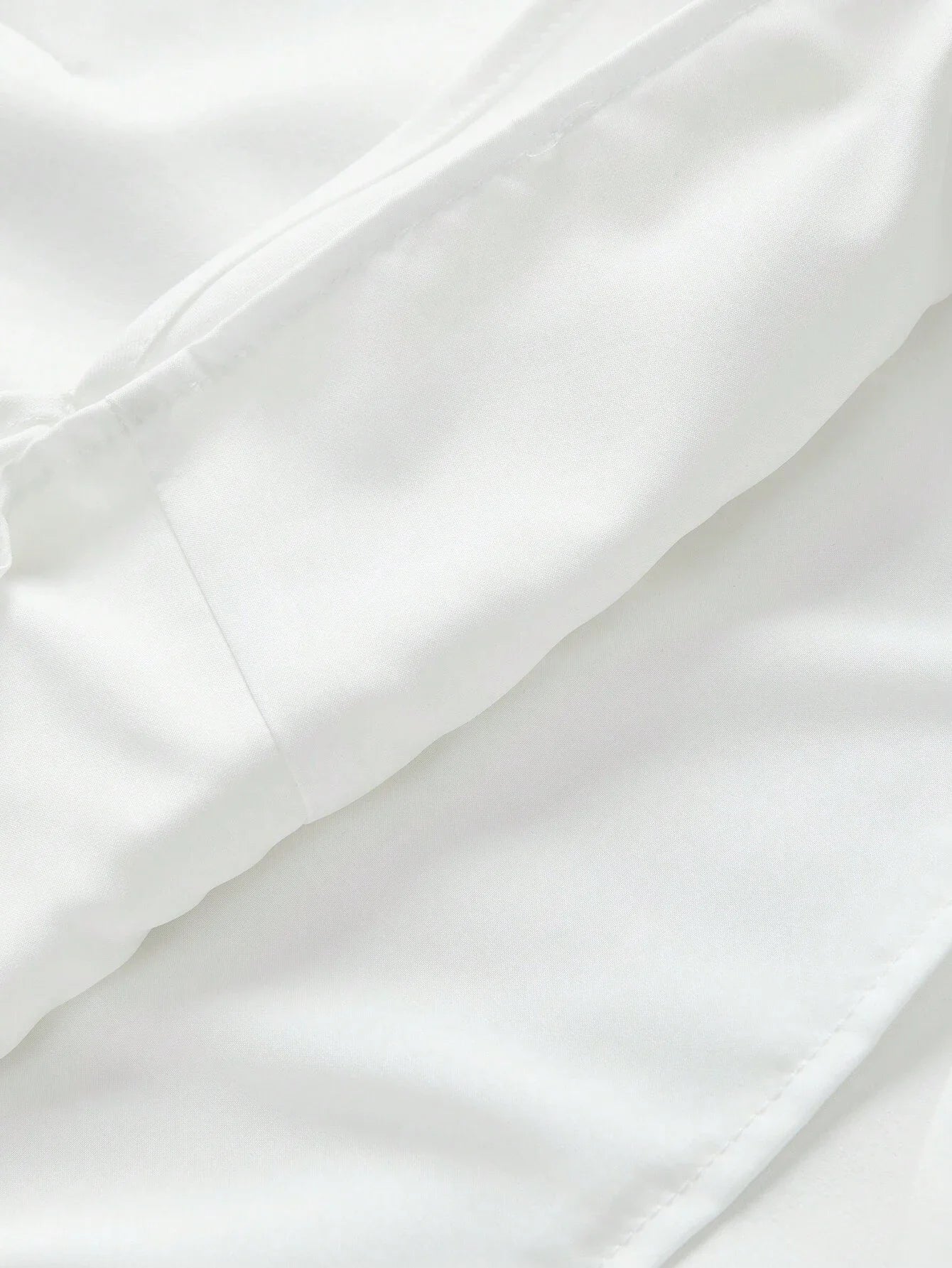 1pc Women Solid Color Straight Double Layer Puff Sleeve Belt Dress