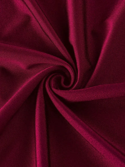1pc Womens Solid Color Ruched Waist ALine Sling Long Dress