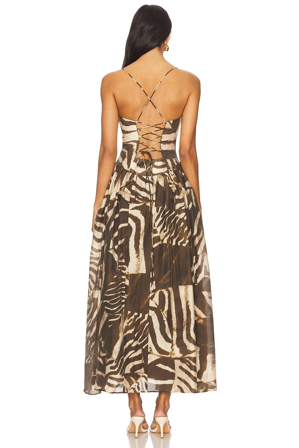 Estie Printed Maxi Dress Bardot