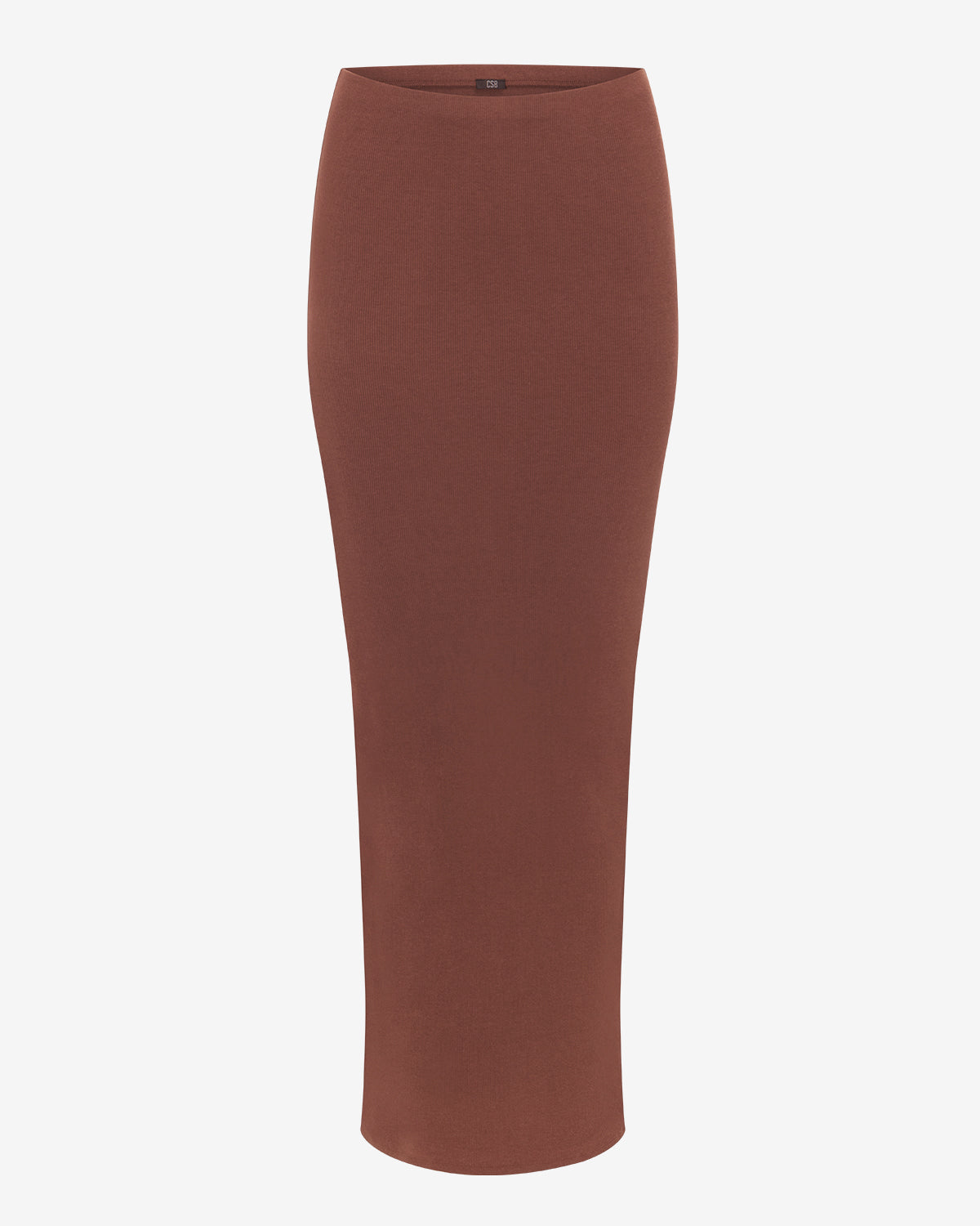 Rib maxi skirt maple