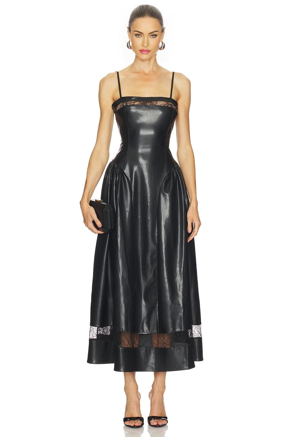 Lace Panel Corset Midi Dress WeWoreWhat