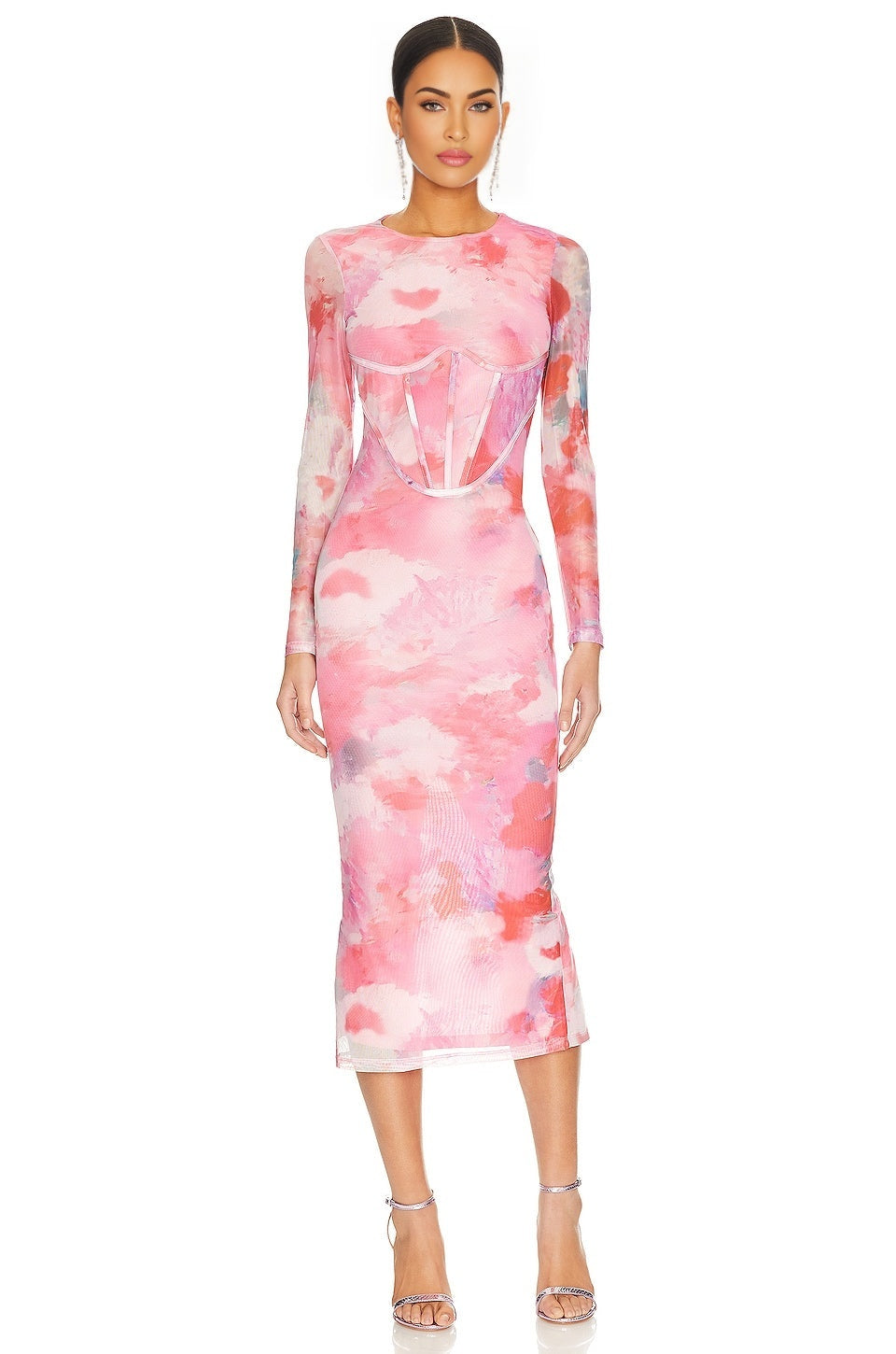 Lena Mesh Midi Dress Bardot