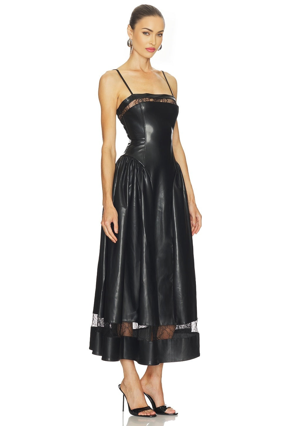 Lace Panel Corset Midi Dress WeWoreWhat