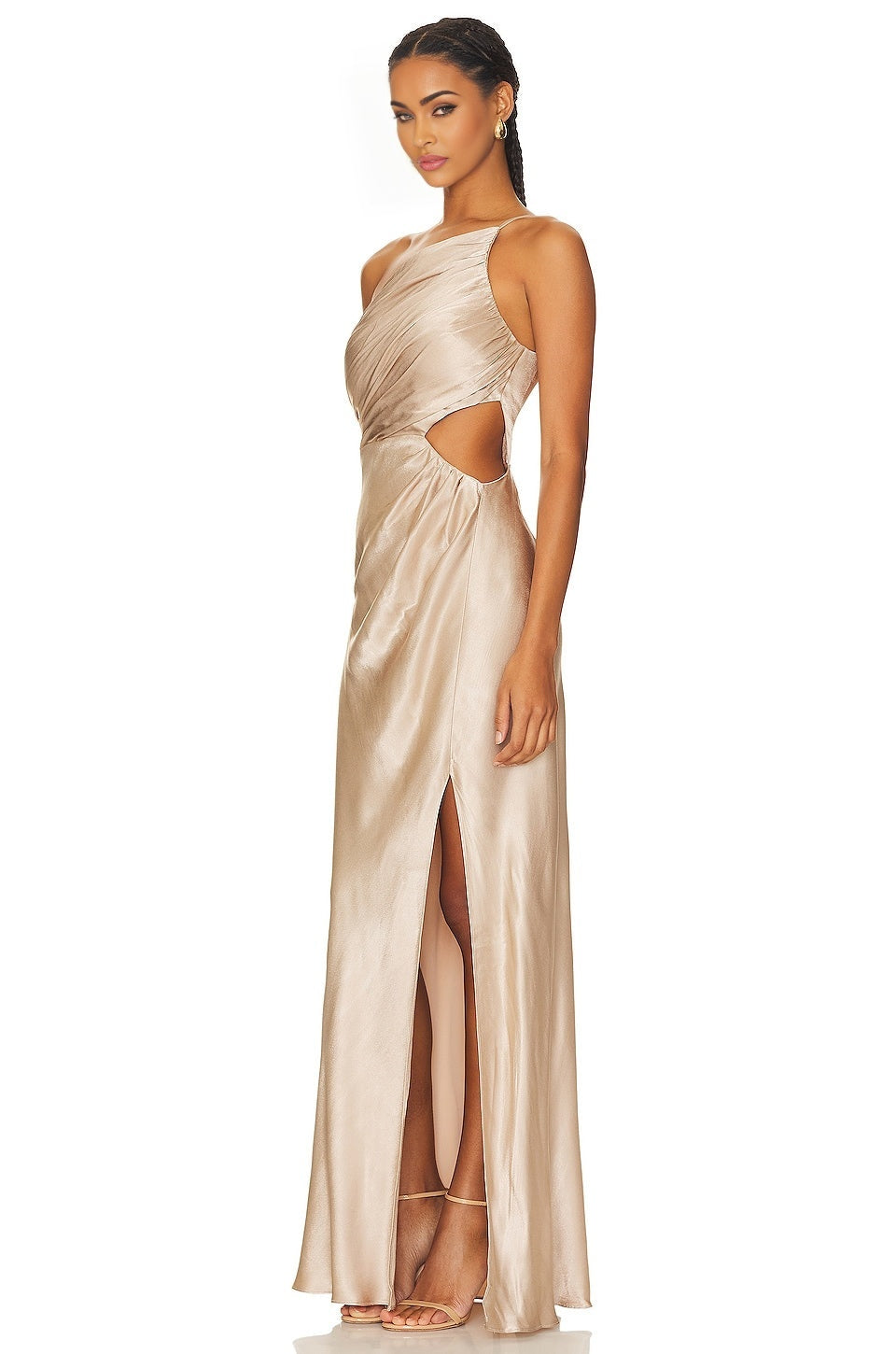 La Lune Asymmetrical Gathered Maxi Dress Shona Joy