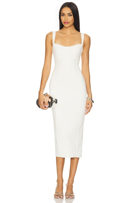 Sculpting Crystal Sweetheart Midi Dress Good American