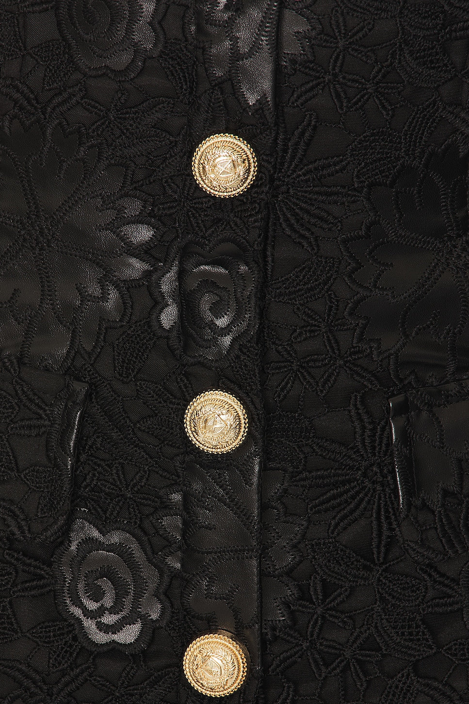 Misha Faux Leather Guipure Midi Dress Generation Love