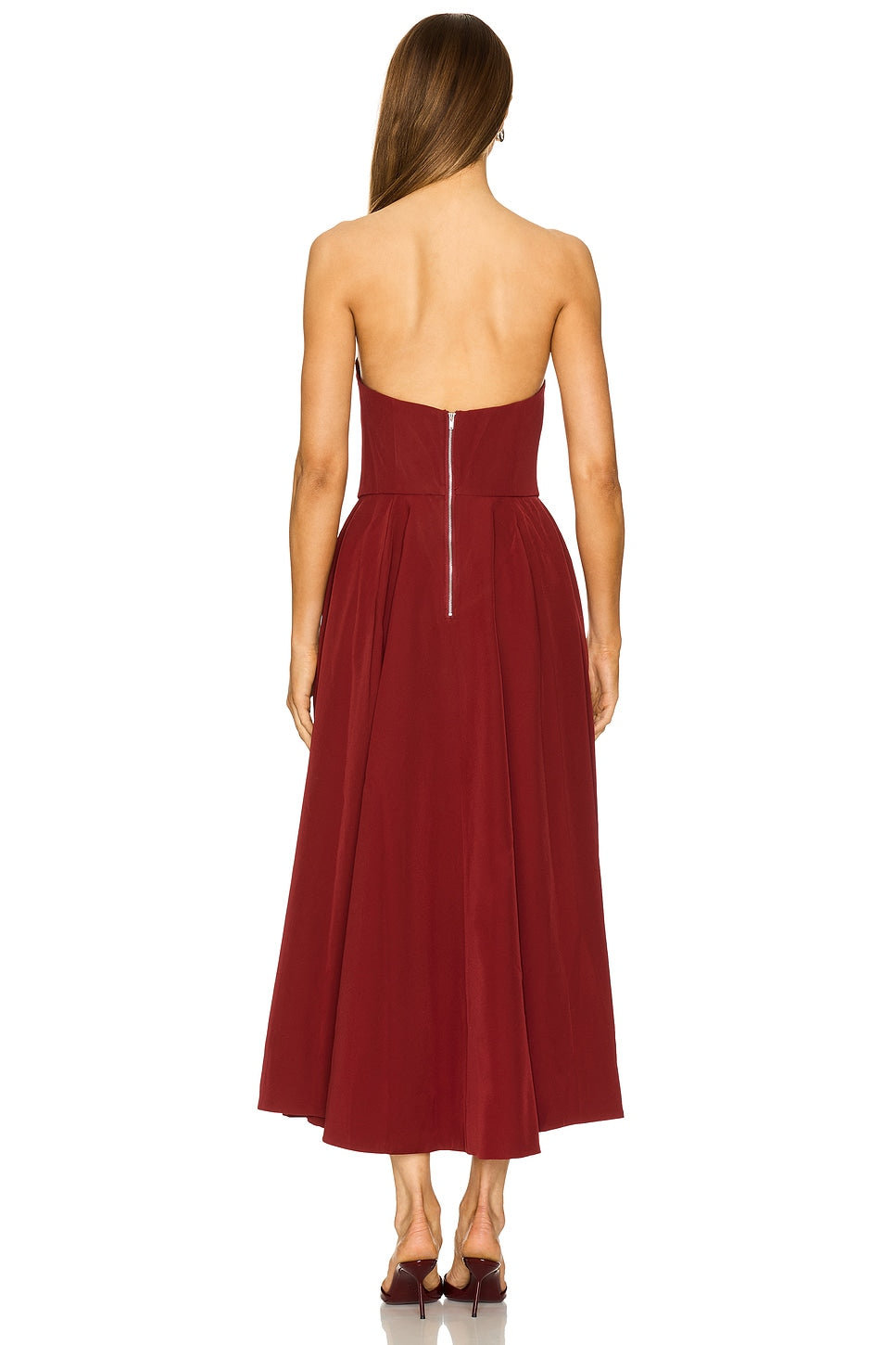 x Opal Volume Midi Dress Bardot