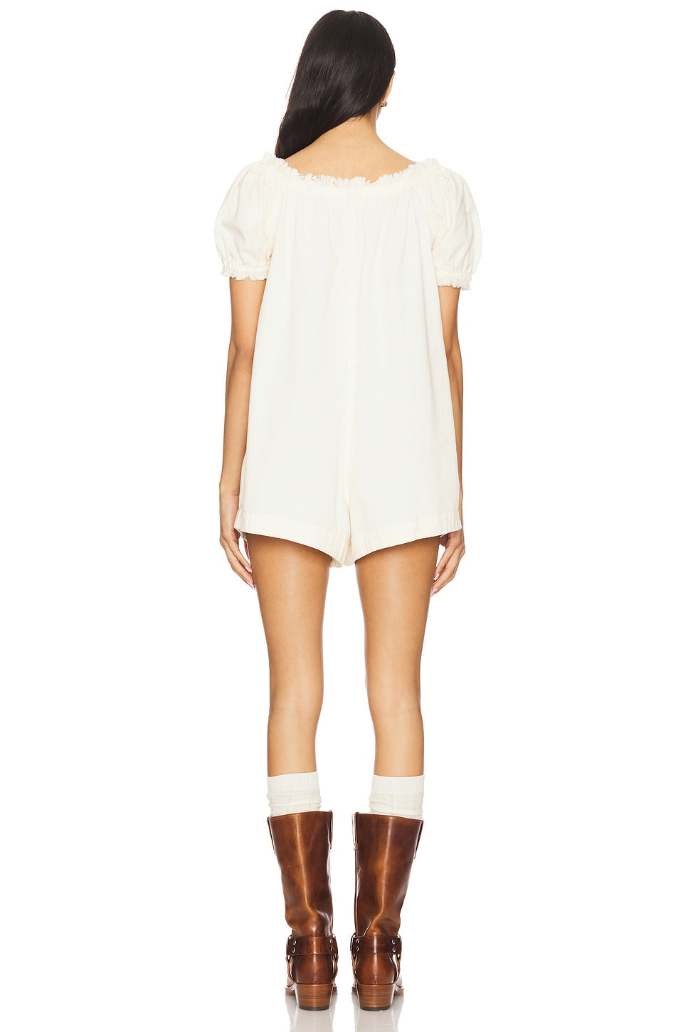 Daisy Denim Babydoll Romper Free People