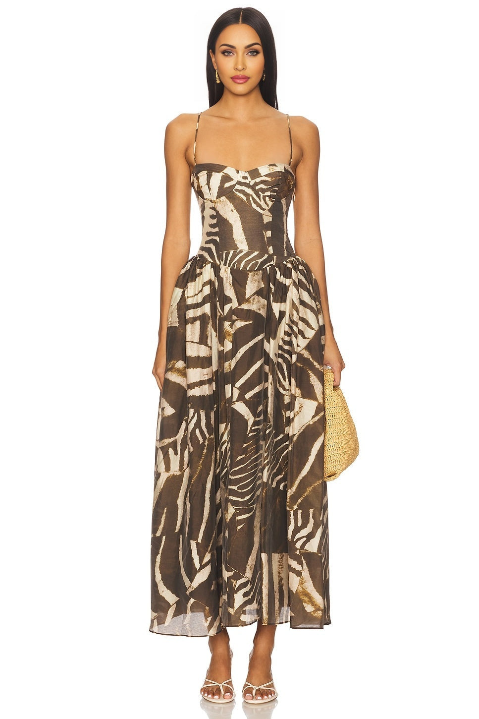 Estie Printed Maxi Dress Bardot