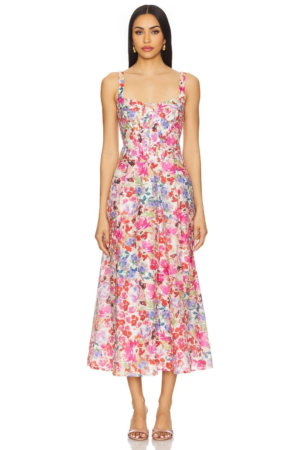 Lilah Corset Midi Dress Bardot