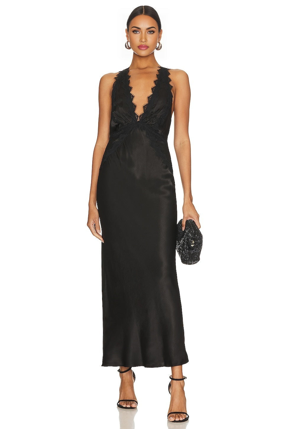 Camille Lace Cross Back Midi Dress Shona Joy