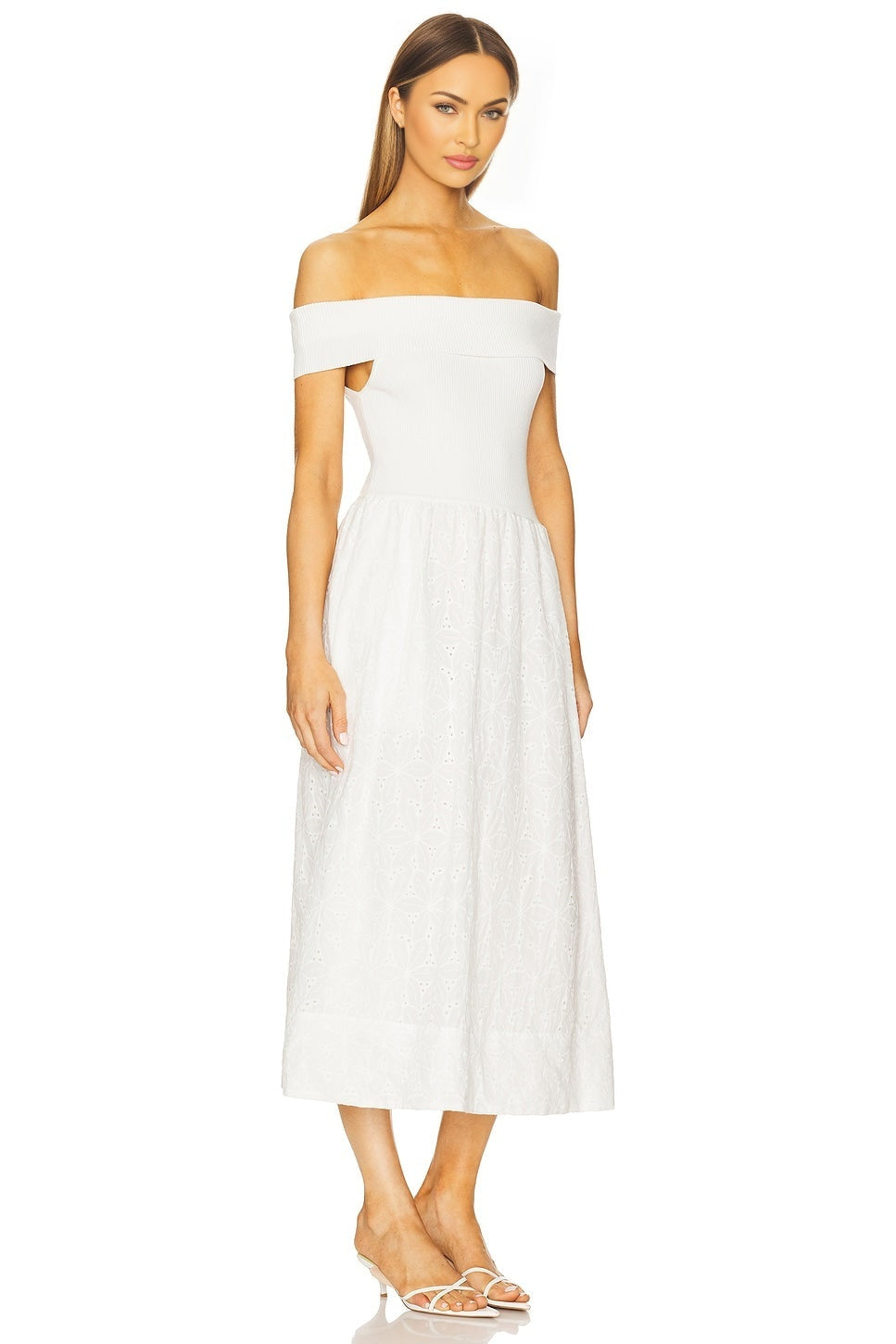 Mixed Media Off Shoulder Dress ASTR the Label