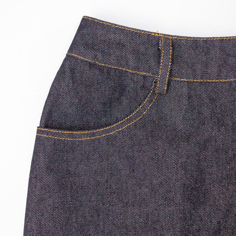 Maxi Skirt – Denim Leopard Print – Contrast Hem – Chic Streetwear Style