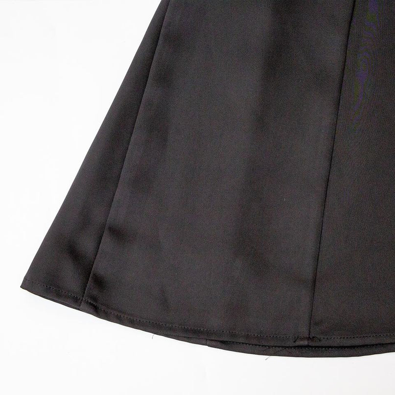 Evening Dress – Black Mermaid – Square Neckline – Elegant Midi Style