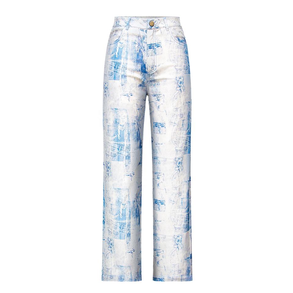 Denim Pants – Streetwear Style – Straight Leg Fit – Mid Rise Waist