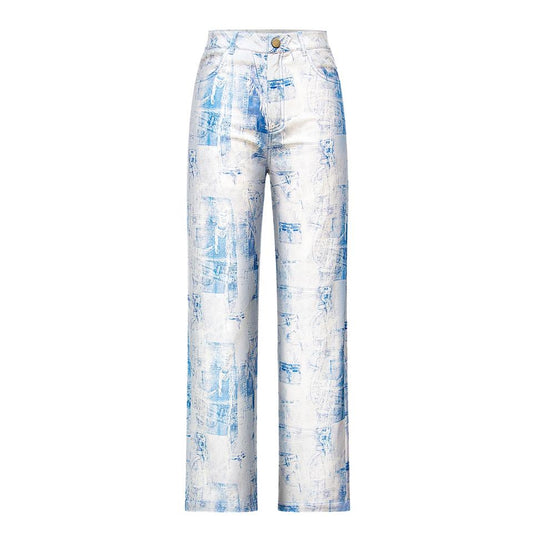 Denim Pants – Streetwear Style – Straight Leg Fit – Mid Rise Waist