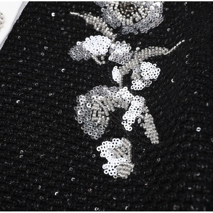 Sophia Van Hoef Embellished Cardigan And Midi Skirt Set