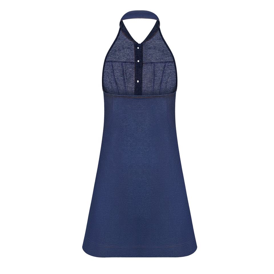 Maxi Dress – Halter Neckline – A-Line Silhouette – Elegant Summer Style