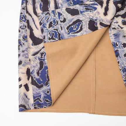 Trenchcoat – Purple Animal Print – Belted Design – Luxury Winter Style