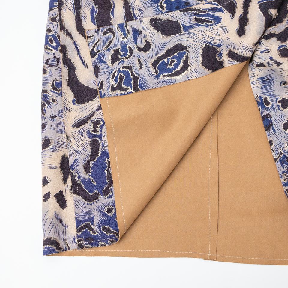 Trenchcoat – Purple Animal Print – Belted Design – Luxury Winter Style