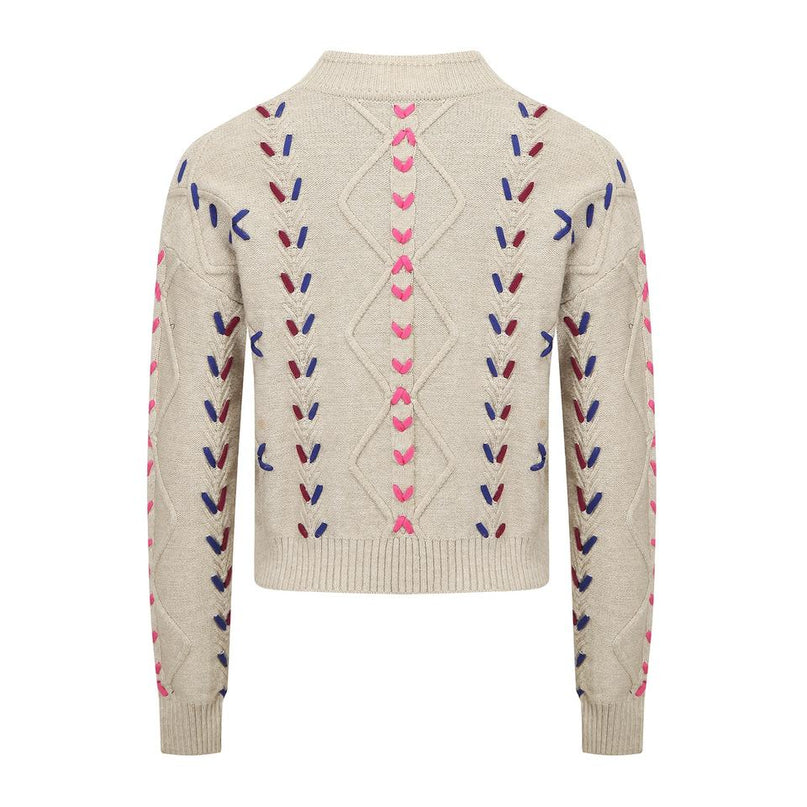 Pullover Sweater – Crochet Knit – Striped Pattern – Vintage Fall Style