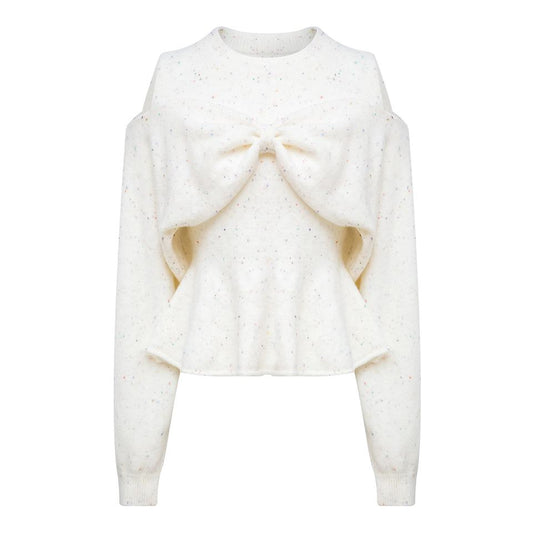 Knit Sweater – Round Neckline – Vintage Solid Design – Elegant Winter Style