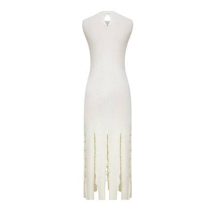 Sweater Dress – Sleeveless Bodycon – Cutout Detail – Luxury Designer Style