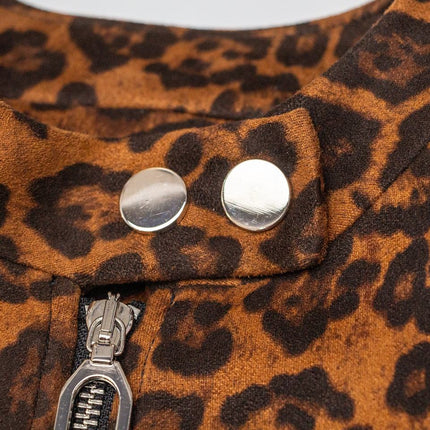 Jacket – Faux Suede Leopard Print – Y2K Streetwear – Luxury Fall Style