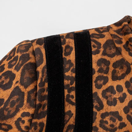 Jacket – Faux Suede Leopard Print – Y2K Streetwear – Luxury Fall Style