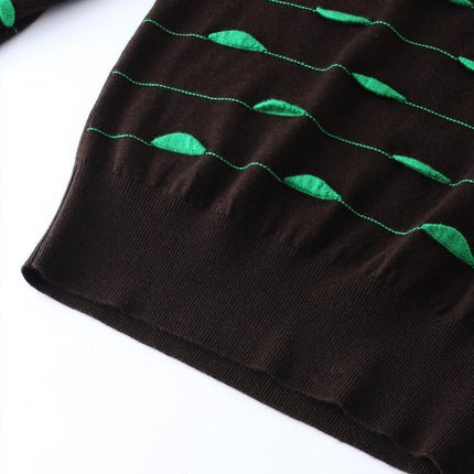 Pullover Sweater – Glow in the Dark – Green Glitter Knit – Casual Chic Style