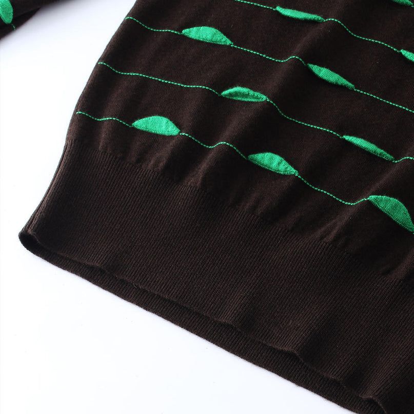Pullover Sweater – Glow in the Dark – Green Glitter Knit – Casual Chic Style