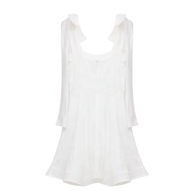 Mini Dress – Elegant A-Line Design – U-Neckline – Vintage Inspired Style