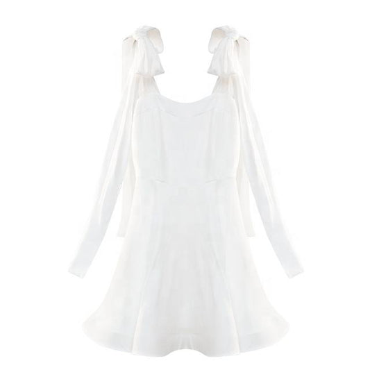 Mini Dress – Elegant A-Line Design – U-Neckline – Vintage Inspired Style