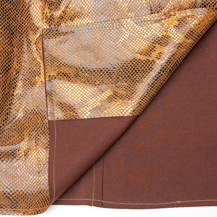 Trenchcoat – Snake Print Leather Look – Belted Design – Luxury Winter Style