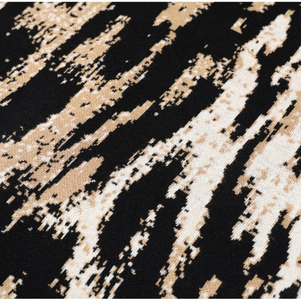 Selene Van Hoef Abstract Leopard Knit Midi Dress