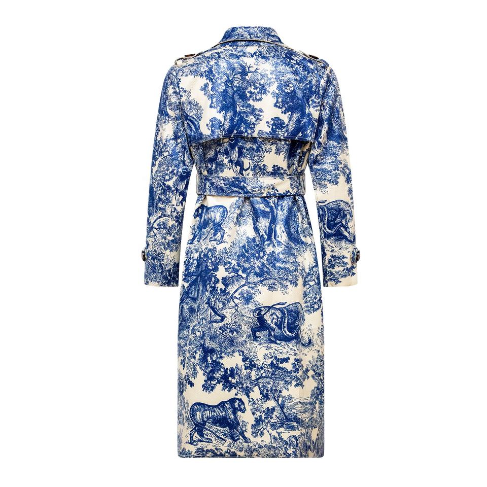 Trenchcoat – Toile De Jouy Print – Belted Waist – Luxury Winter Style
