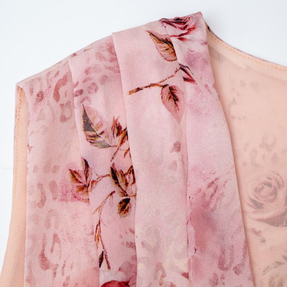 Maxi Dress – Sleeveless V-Neck – Floral Print – Bohemian Evening Style